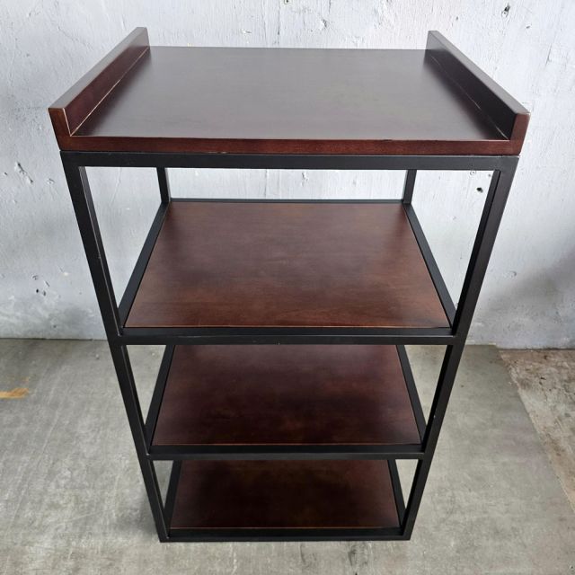 Kệ nhà bếp 4 tầng 55x45x90cm gõ cao su khung chân sắt KB68091