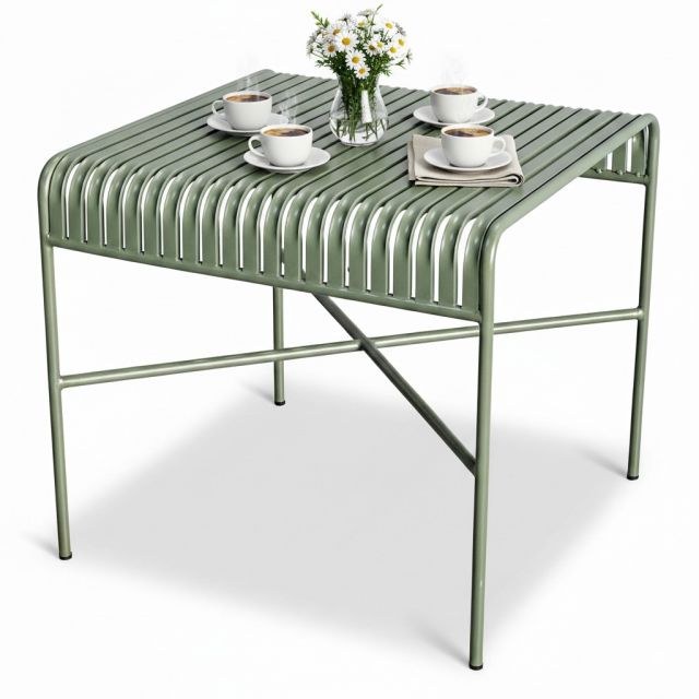 Bàn vuông ngoài trời 80x80cm sắt sơn tĩnh điện BNT012