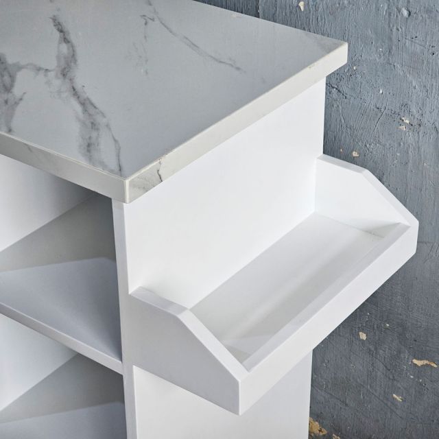 Tủ bếp di động mặt ceramic 106x45x85cm gỗ cao su KISL009