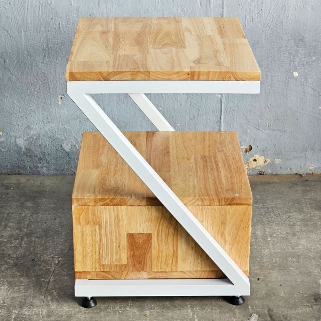 Tủ đầu giường 1 ngăn kéo 40x35x45cmcm gỗ cao su khung sắt TDG68035