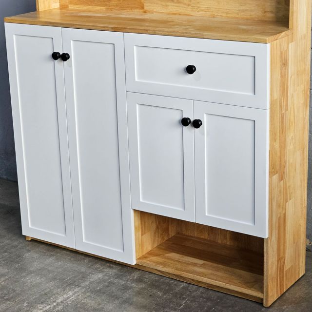 Tủ hành lang 120x35x180cm gỗ cao su THL002