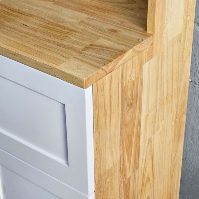 Tủ hành lang 120x35x180cm gỗ cao su THL002