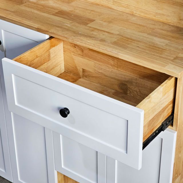 Tủ hành lang 120x35x180cm gỗ cao su THL002