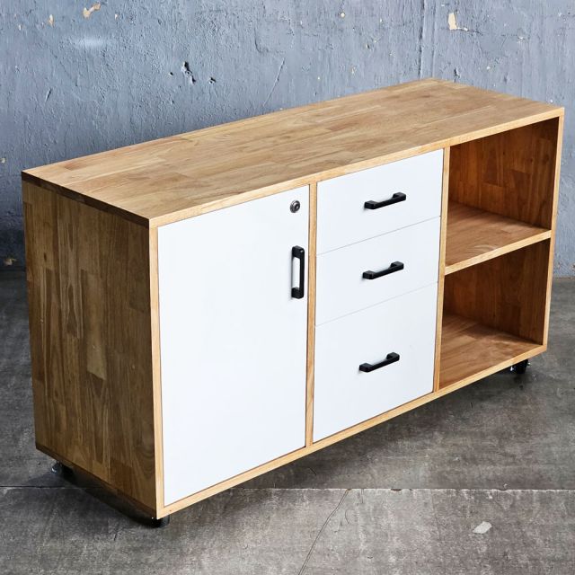 Tủ hồ sơ di động 120x40x60cm gỗ cao su TCN68087