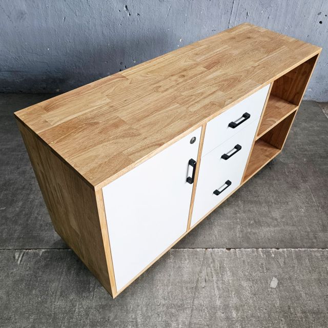 Tủ hồ sơ di động 120x40x60cm gỗ cao su TCN68087