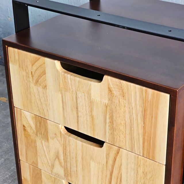 Tủ treo bàn làm việc 40x45x45cm gỗ cao su khung sắt TCN68086