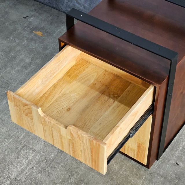 Tủ treo bàn làm việc 40x45x45cm gỗ cao su khung sắt TCN68086