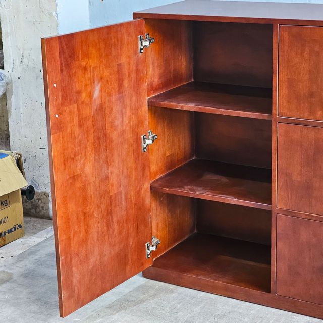 Tủ lưu trữ 160x40x100cm gỗ cao su KTB68249