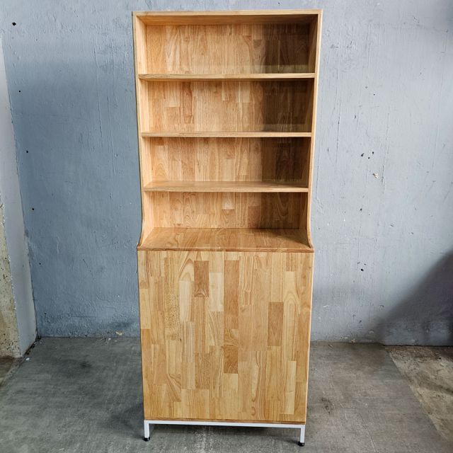 Tủ trang trí 80x35x200cm gỗ cao su KTB68253