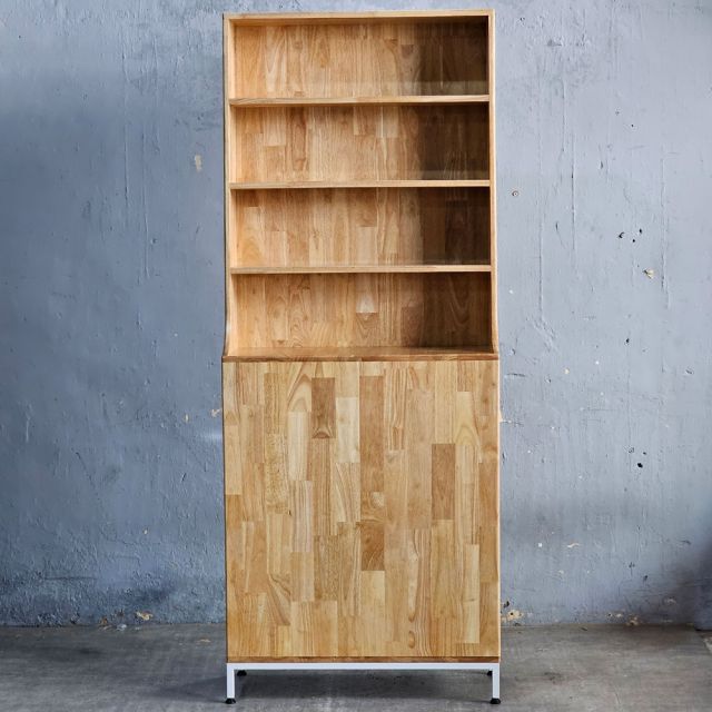 Tủ trang trí 80x35x200cm gỗ cao su KTB68253