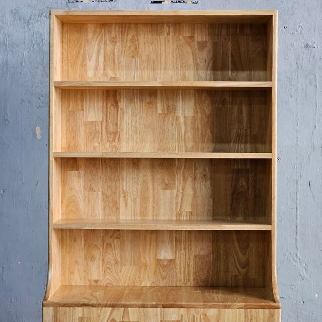 Tủ trang trí 80x35x200cm gỗ cao su KTB68253