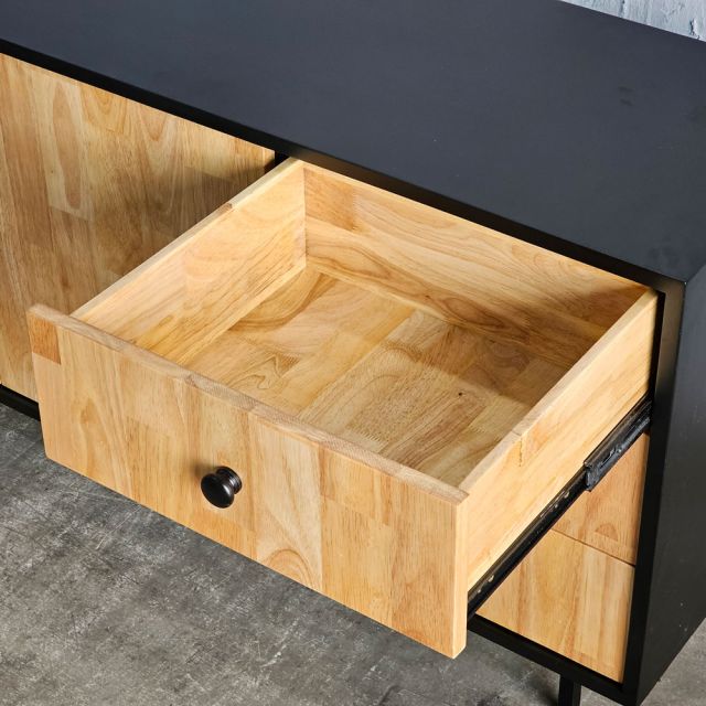 Tủ trang trí 140x42x70cm gỗ cao su KTB68250