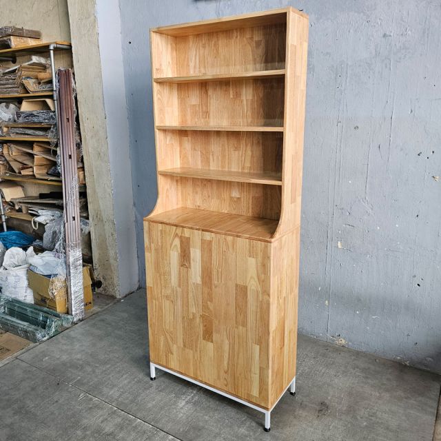 Tủ trang trí 80x35x200cm gỗ cao su KTB68253