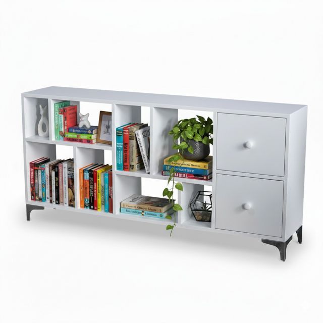 Kệ trang trí FUZZE 150x30x72cm gỗ cao su KTT68062