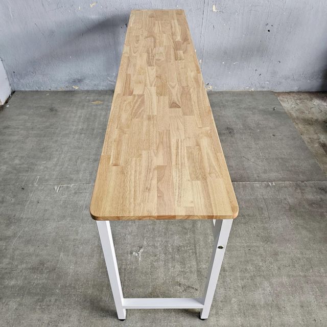 Bàn học lớp học thêm 195x40x75cm gỗ cao su khung chân sắt BGHS011