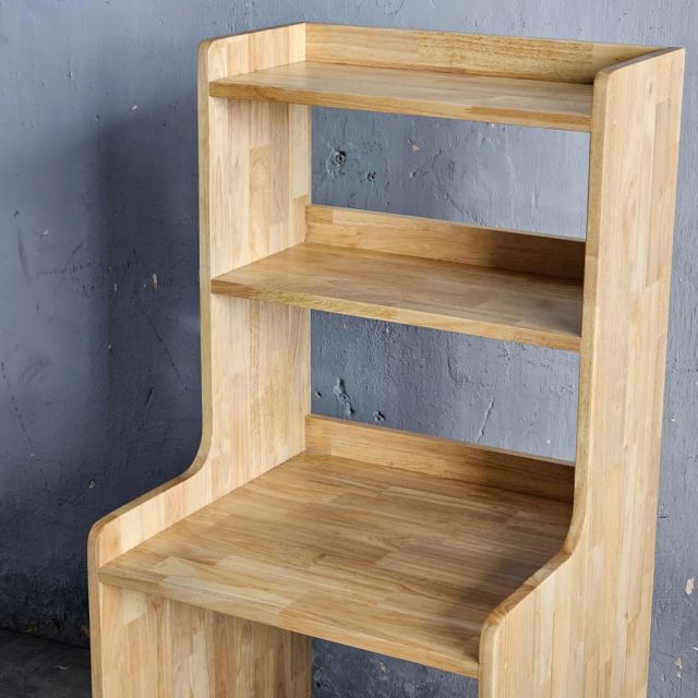 Kệ để tủ lạnh mini 50 lít 54x50x120cm gỗ cao su KTLA003