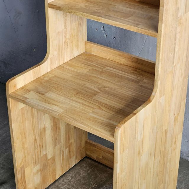 Kệ để tủ lạnh mini 50 lít 54x50x120cm gỗ cao su KTLA003