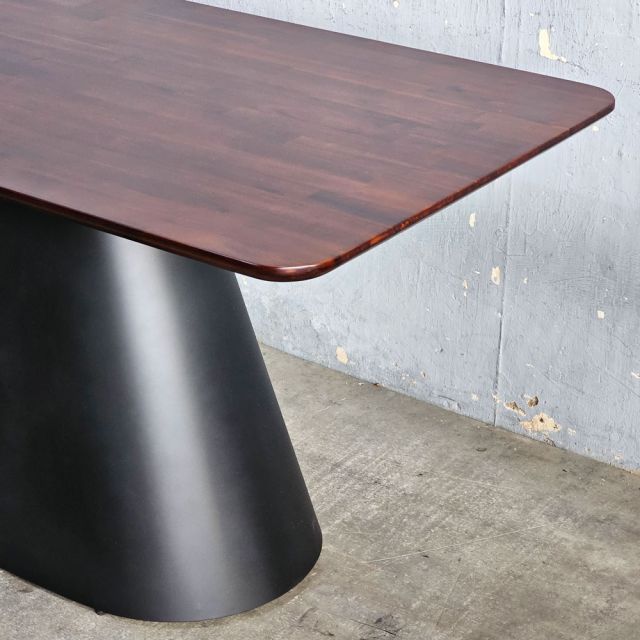 Bàn ăn chữ nhật 180x80cm gỗ tràm chân sắt BA68304