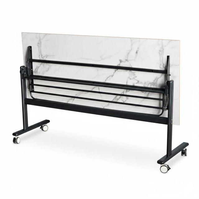 Bàn đào tạo di động gấp gọn 160x70cm gỗ plywood vân đá SPD68257