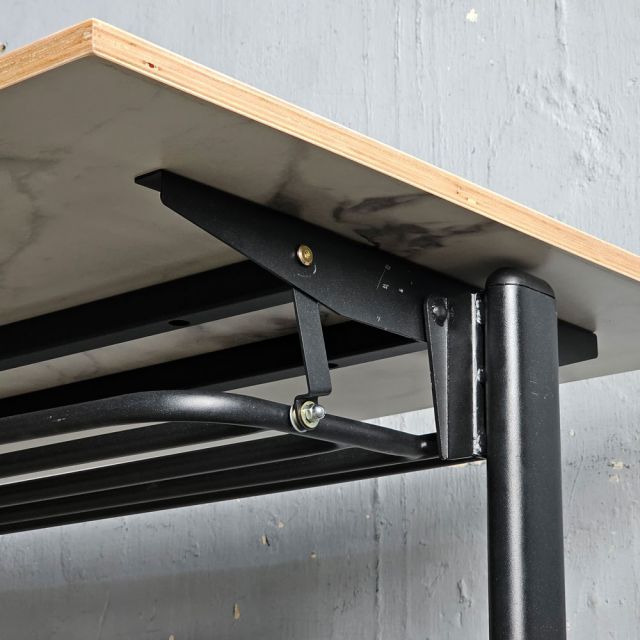 Bàn đào tạo di động gấp gọn 160x70cm gỗ plywood vân đá SPD68257