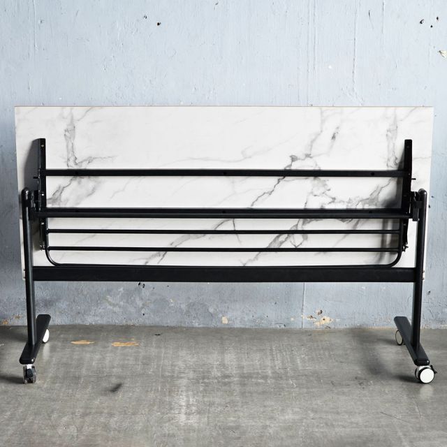 Bàn đào tạo di động gấp gọn 160x70cm gỗ plywood vân đá SPD68257