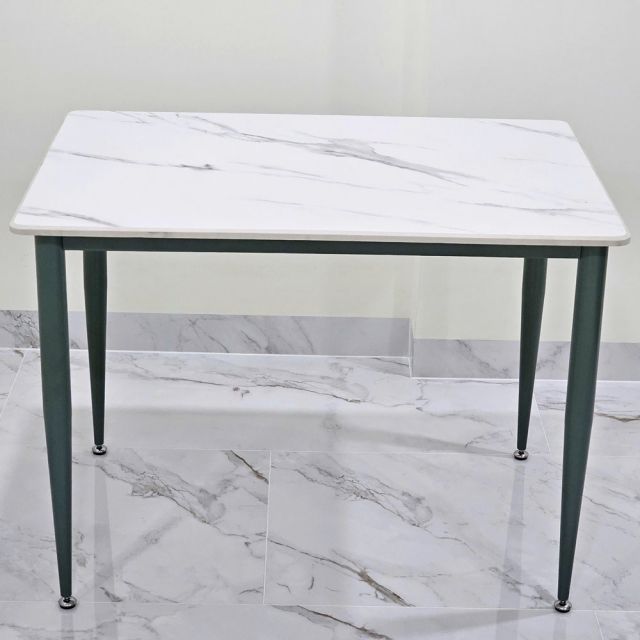 Bàn ăn 100x70cm mặt đá ceramic vân mây chân hệ CONE BA68305