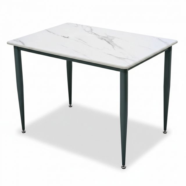 Bàn ăn 100x70cm mặt đá ceramic vân mây chân hệ CONE BA68305