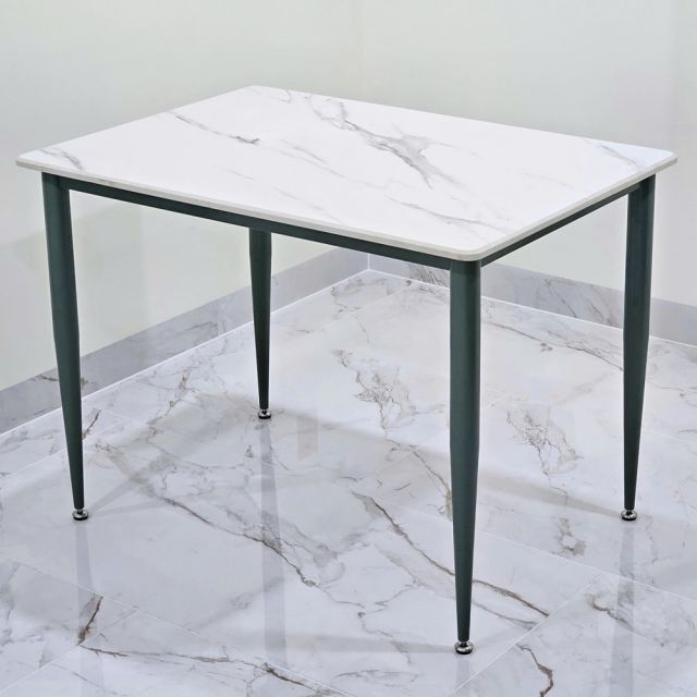 Bàn ăn 100x70cm mặt đá ceramic vân mây chân hệ CONE BA68305
