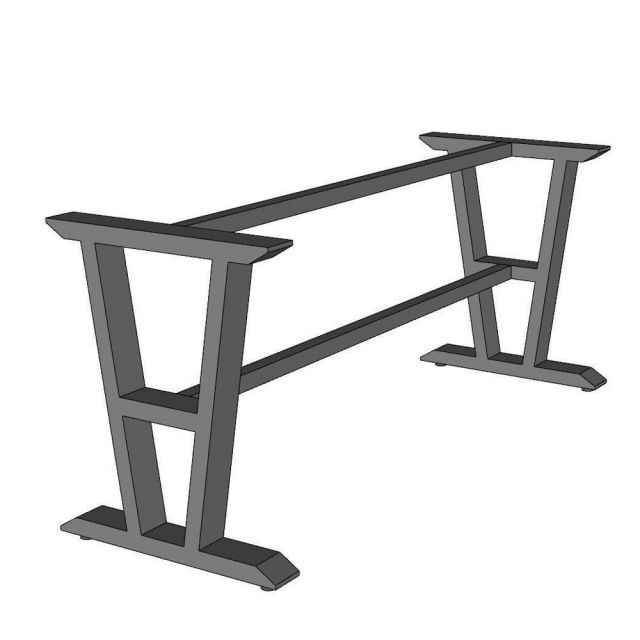 Chân sắt cố định 160x60cm sơn tĩnh điện CHB68101