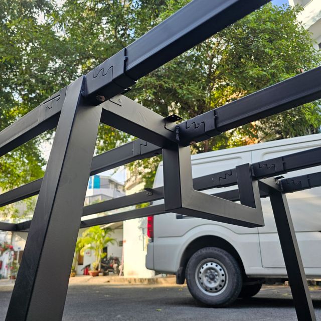 Chân sắt lắp ráp cho bàn 340x120cm hệ Aton HCAT028