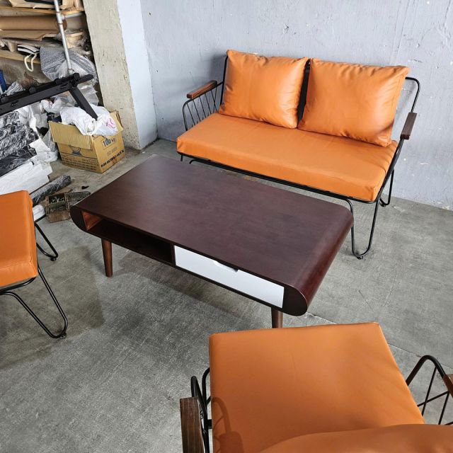 Combo bàn sofa bo cong và ghế sofa Fi12 CBSF68072