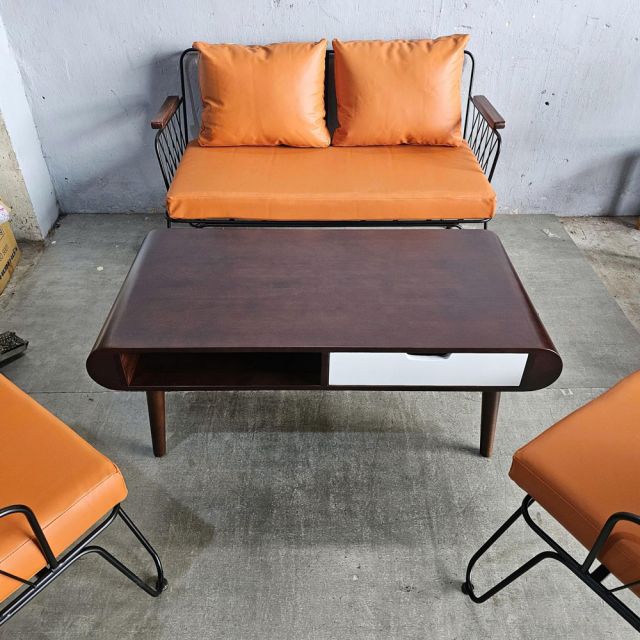 Combo bàn sofa bo cong và ghế sofa Fi12 CBSF68072