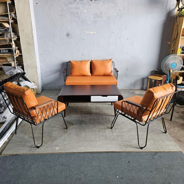 Combo bàn sofa bo cong và ghế sofa Fi12 CBSF68072