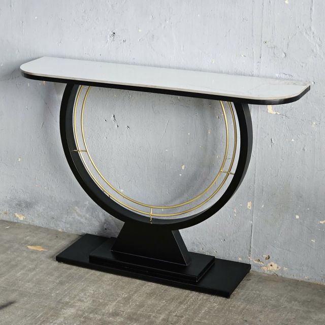 Bàn console DIN mặt đá khung sắt CST054