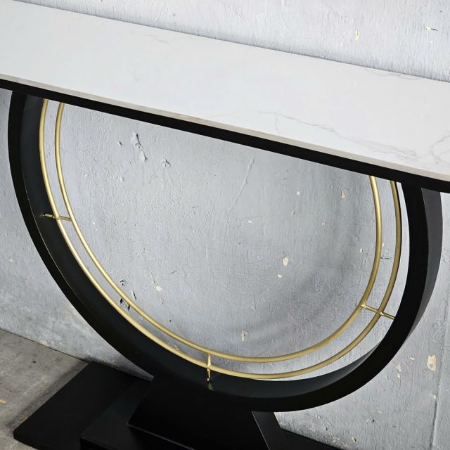 Bàn console DIN mặt đá khung sắt CST054