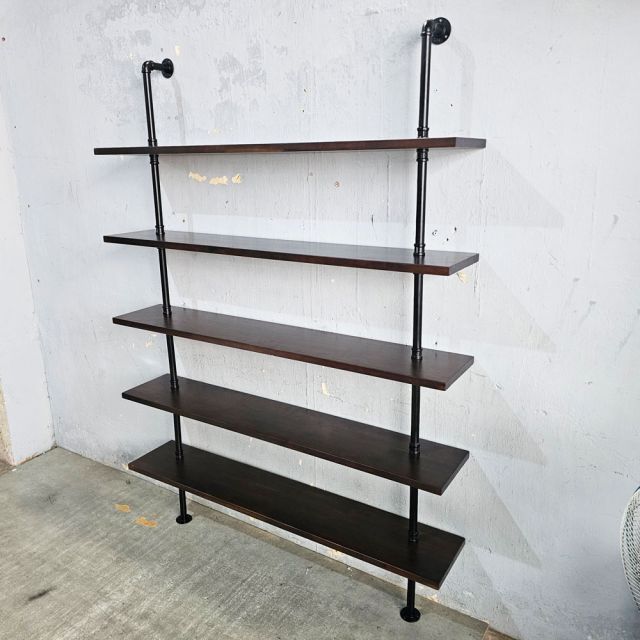 Kệ ống nước 5 tầng 140x25x185cm gỗ tràm treo áp tường PPF027