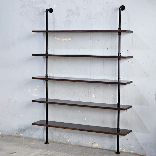 Kệ ống nước 5 tầng 140x25x185cm gỗ tràm treo áp tường PPF027