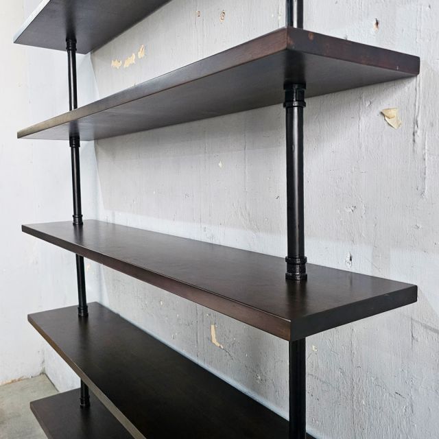 Kệ ống nước 5 tầng 140x25x185cm gỗ tràm treo áp tường PPF027