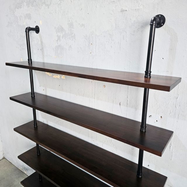 Kệ ống nước 5 tầng 140x25x185cm gỗ tràm treo áp tường PPF027