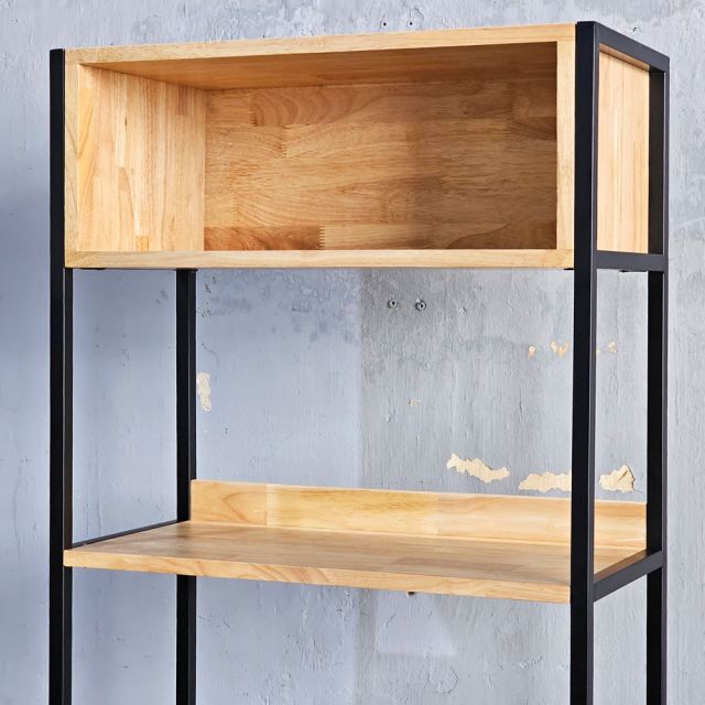 Kệ trang trí 60x32x200cm gỗ cao su KTT68057