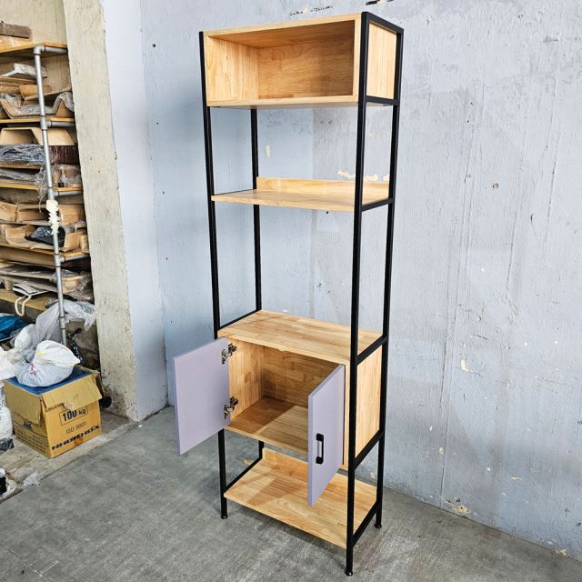 Kệ trang trí 60x32x200cm gỗ cao su KTT68057