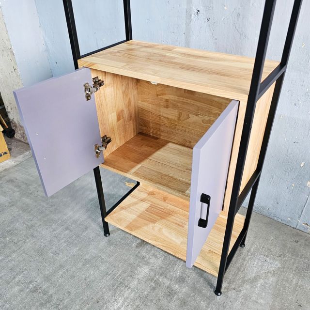 Kệ trang trí 60x32x200cm gỗ cao su KTT68057