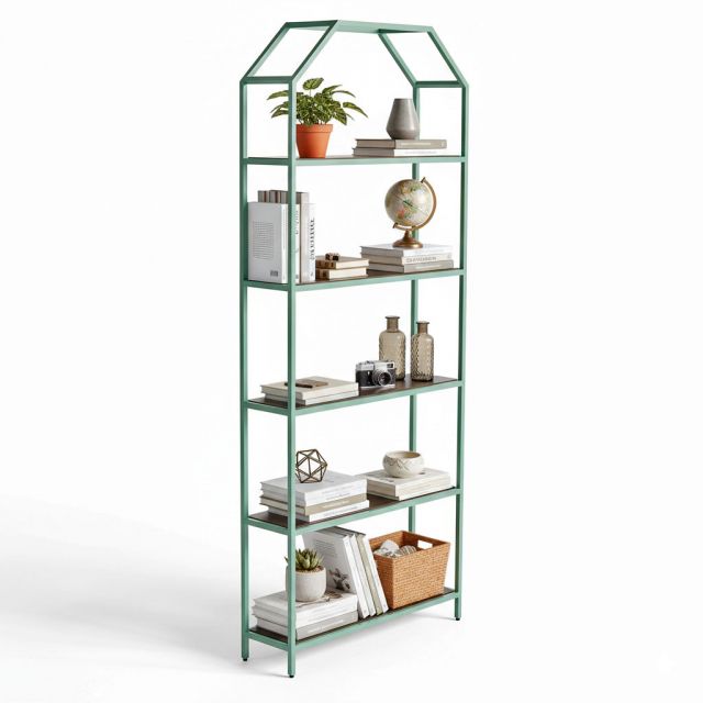 Kệ trang trí 93x25x220cm gỗ cao su KTT68060