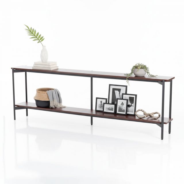 Kệ trang trí sau lưng sofa 200x30cm gỗ cao su KLSF001