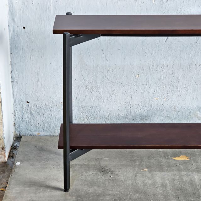 Kệ trang trí sau lưng sofa 200x30x70cm gỗ cao su KLSF001