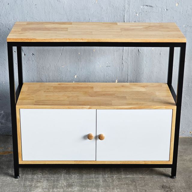 Kệ để lò vi sóng 90x35x81cm gỗ cao su KVS68018