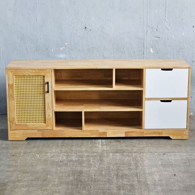 Kệ tủ TV 170x40x81cm gỗ cao su KTV68130