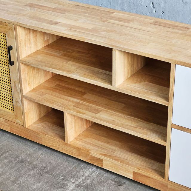 Kệ tủ TV 170x40x81cm gỗ cao su KTV68130