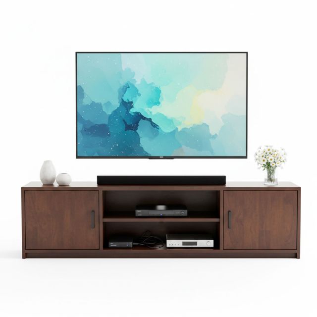 Kệ tủ TV 150x30x40cm gỗ cao su KTV68129