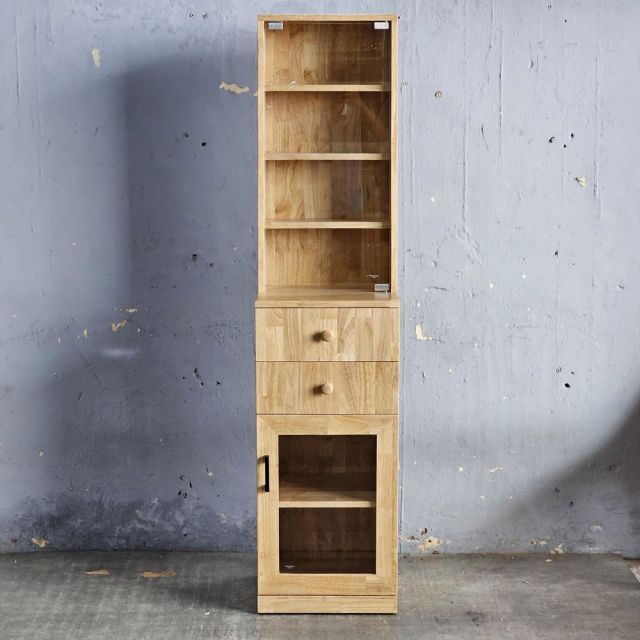 Tủ lưu trữ nước hoa TINY 40X40X170cm gỗ cao su TBTL003